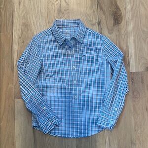 Southern Tide Kids Blue and Pink Intercoastal Plaid Shirt. Sz 6-7 (small)